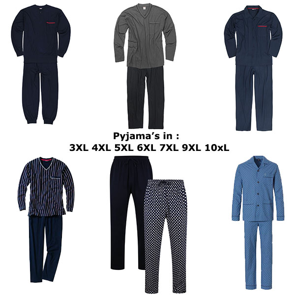 Heren pyjama 4XL Bestel of kom winkel!